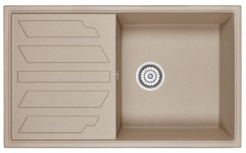 Кухонная мойка Granula 8601, ПЕСОК 86х50 цвет бежевый поверхность матовая
