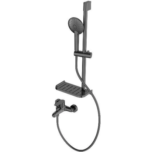 Душевой гарнитур со смесителем Wonzon & Woghand Alfa WW-AE3201-BGG настенный графит