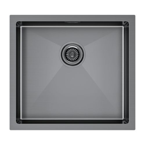 Кухонная мойка Paulmark GERBERG 48 UNI PM214844-GM 43х39 цвет вороненая сталь