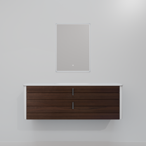 Тумба с раковиной+зеркало Art Decco Gabriella (Габриелла) AGB12W24S1M0 120x45x40 подвесная цвет черный орех