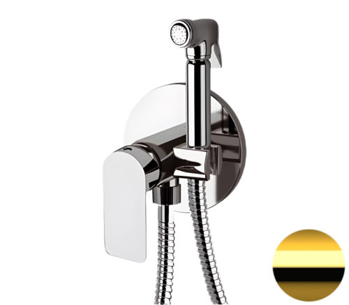 Гигиенический душ со смесителем Remer I65DO золото глянцевое