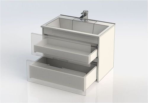 Тумба под раковину Aquanet Алвита 00183992 69х45х53 подвесная цвет серый