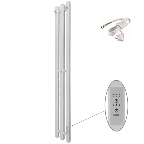 Полотенцесушитель Маргроид Inaro профильный Inaro3v-12012-1081-9016R 15х120 электрический белый матовый