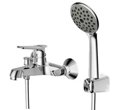 Смеситель Bravat Eco F6111147C-B настенный хром