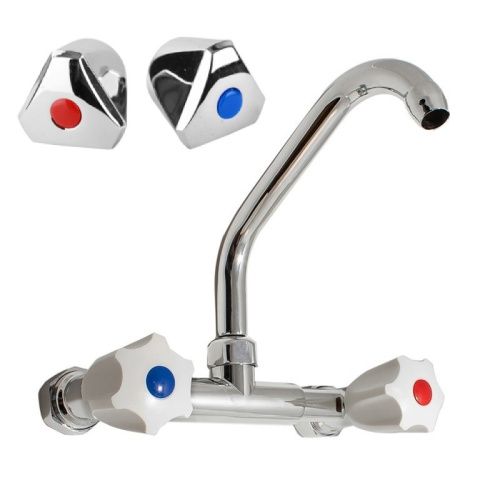 Смеситель для кухни Сантаком 100008с настенный хром