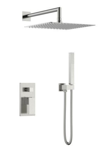 Душевая система Boheme Qubic 474-3-NB встраиваемая цвет никель