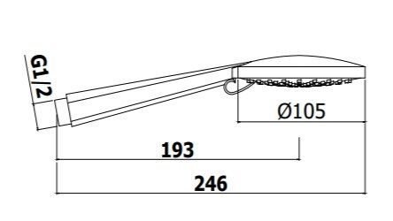 Душевая лейка Paffoni Brio ZDOC104CR круглая - фото 2
