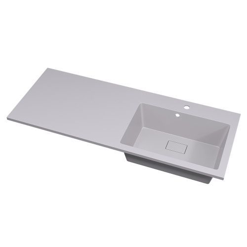 Раковина кварцевая Uperwood Cosmos Quartz RCosmos120RJ 120х48 над стиральной машиной цвет белый