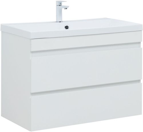 Тумба под раковину Aquanet Нота NEW 00335419 89х47х61 подвесная цвет белый
