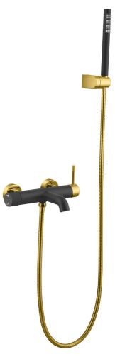 Смеситель Boheme Uno 463-BG настенный золото/черный