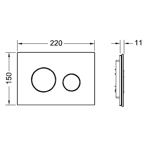 Панель смыва механическая Tece TECEloop 9240655 цвет черный - фото 2