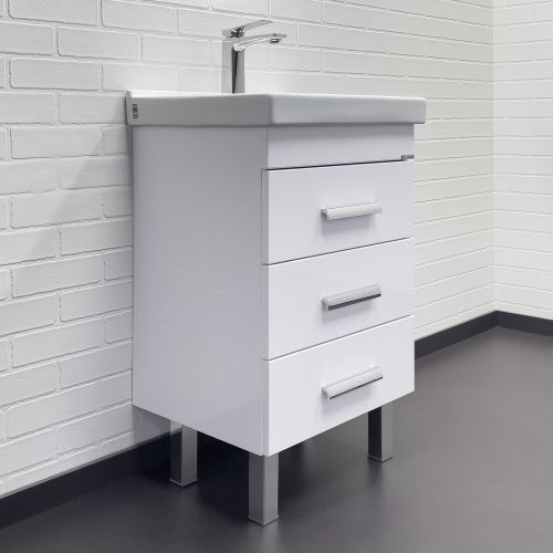 Тумба с раковиной Comforty Никосия 00-00018023CF 50х40х85 напольная цвет белый