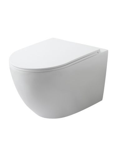 Унитаз подвесной Agger AT07150 белый с сиденьем микролифт смыв торнадо