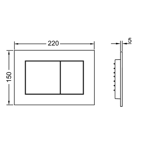 Панель смыва механическая Tece TECEnow 9240401 цвет хром - фото 2