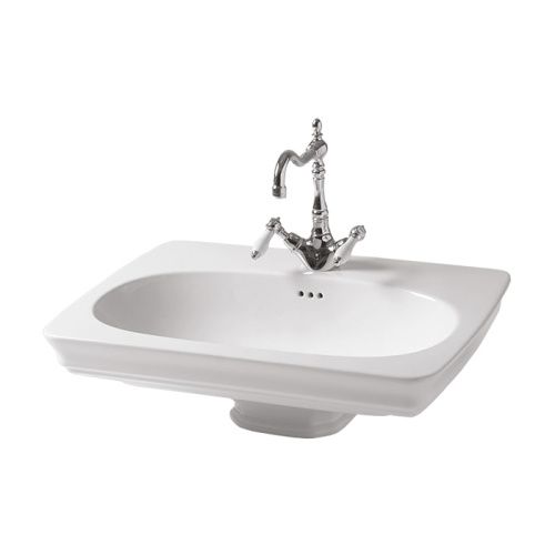 Раковина керамическая Artceram CIVITAS 68 см CIL001 01 00 *1 подвесная цвет белый 1 отверстие под смеситель