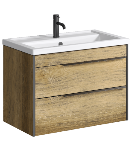 Тумба под раковину Aqwella Y FRG0108DB 79х44х56 подвесная цвет коричневый