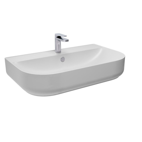 Раковина керамическая Hidra Gio G17E/026 80х49 подвесная цвет черный матовый 1 отверстие под смеситель