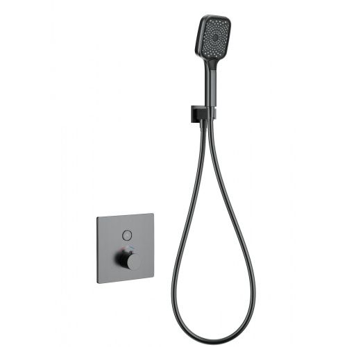 Смеситель для душа Wonzon & Woghand WW-D1017-B-BGG встраиваемый в стену графит с термостатом