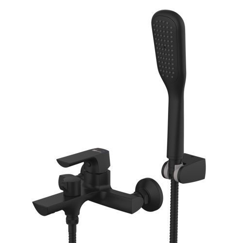 Смеситель для ванны Lemark Ursus LM7214BL настенный черный матовый