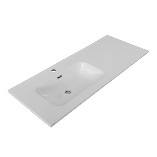 Раковина керамическая BelBagno BB1200ETL-L 120х50 накладная цвет белый 1 отверстие под смеситель