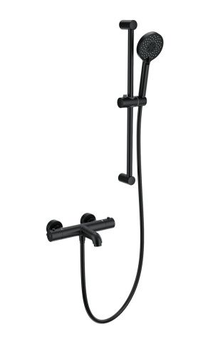 Душевой гарнитур со смесителем Wonzon & Woghand WW-C2006-A-MB настенный черный