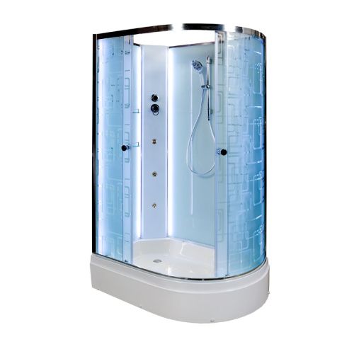 Душевая кабина AvaCan EM3012LNLED+GM 120х90 асимметричная без крыши ориентация левая