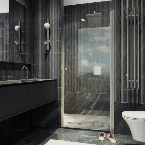 Душевая дверь Maybah Glass MGD-809-5 90х198 стекло прозрачное профиль хром матовый