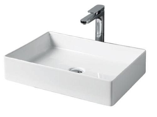 Раковина керамическая Artceram Scalino SCL002 01 00 60х40 накладная цвет белый без отверстий под смеситель