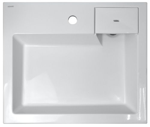 Раковина из литьевого мрамора Azario Etna CS00078303 60х50 подвесная цвет белый 1 отверстие под смеситель