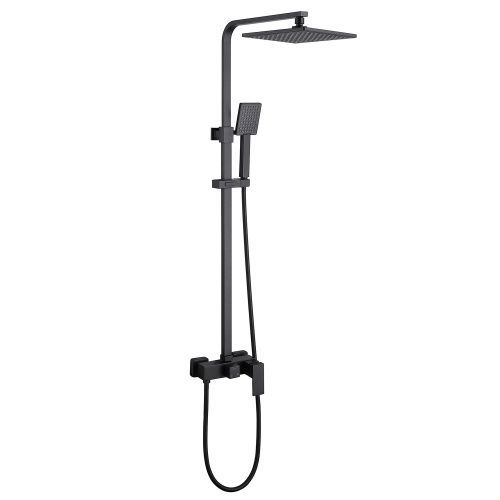 Душевая стойка ABBER AF8220B настенная цвет черный матовый