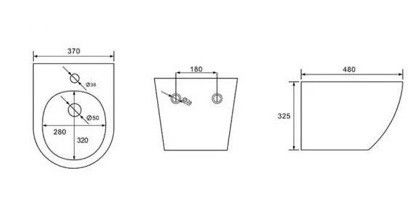 Биде CeramaLux 2197 MB-1 подвесное - фото 3