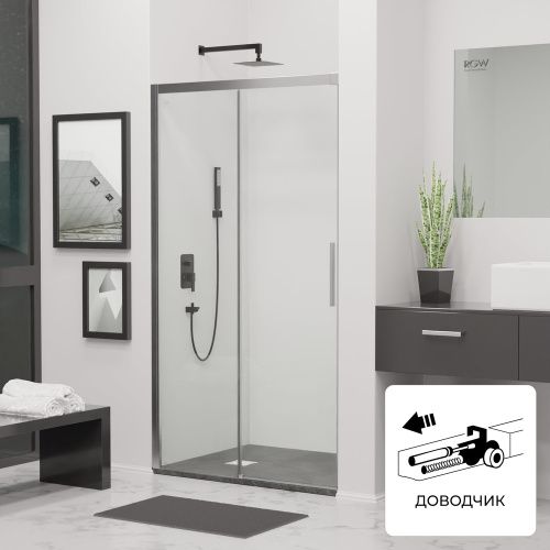 Душевая дверь RGW Leipzig 34121218-11 180х195 стекло прозрачное профиль хром глянцевый