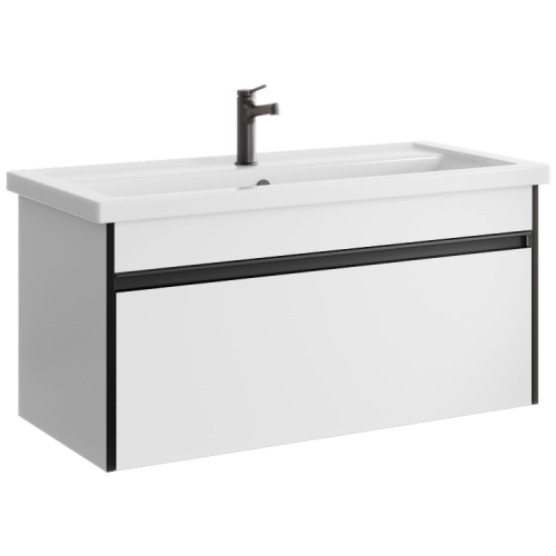 Тумба под раковину Aqwella Y URB0110W 97х44х46 подвесная цвет белый