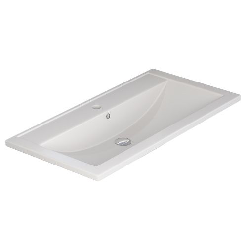 Раковина из искусственного камня Uperwood Foster Quartz 291030040 90х46 полувстраиваемая цвет белый