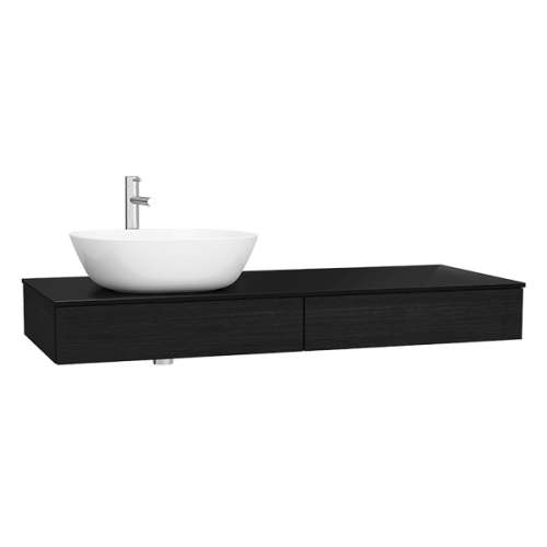 Тумба под раковину Vitra Origin 65679 120х48х14 подвесная цвет черный дуб