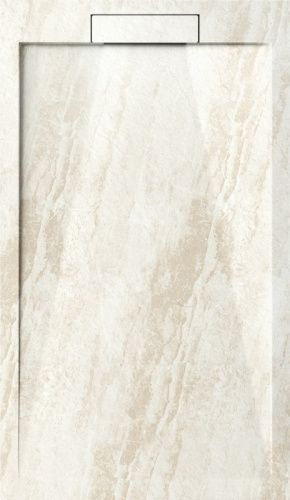 Душевой поддон Esbano LUXE ESPLM128DR 120х80 искусственный камень мрамор бежевый