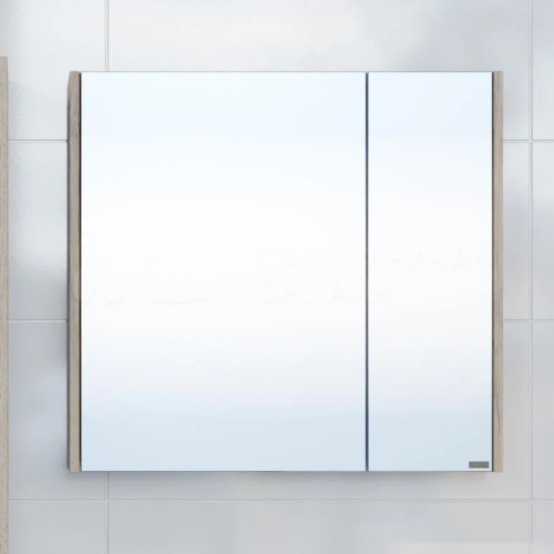 Зеркало-шкаф СанТа Сатурн 700372 74х12х65 подвесной цвет дуб австрийский