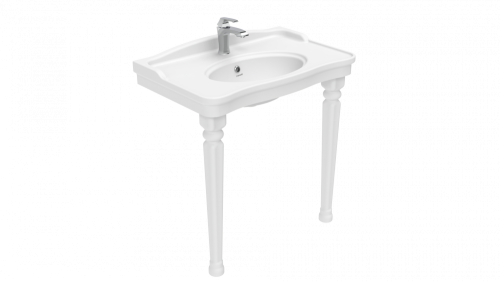 Раковина из сантехнического фарфора Creavit Antik AN080-00CB00E-0000 80х50 подвесная цвет белый 1 отверстие под смеситель