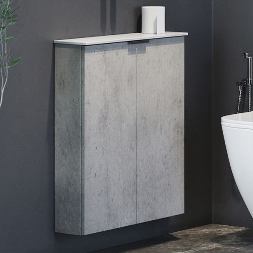 Шкаф Comforty 00-00014968CF 60х16х71 подвесной цвет бетон светлый