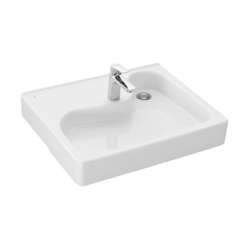 Раковина из сантехнического фарфора Santek Клио 1WH501770 52х60 над стиральной машиной цвет белый 1 отверстие под смеситель