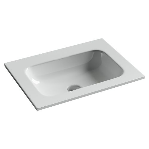 Раковина из сантехнического фарфора Ceramica Nova GRACE CN7011wx 60х50 накладная цвет белый без отверстий под смеситель