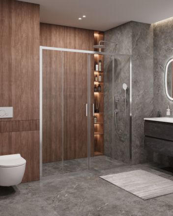 Душевая дверь Cezares MOLVENO MOLVENO-BF-2-170-C-Cr-IV 170х195 стекло прозрачное профиль хром глянцевый