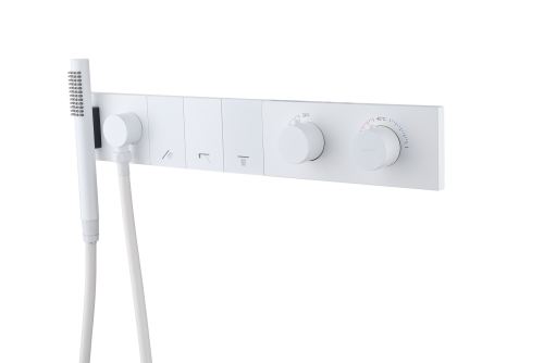 Смеситель для душа Boheme Zodiac Termo 133-SYS-MW встраиваемый в стену белый с термостатом