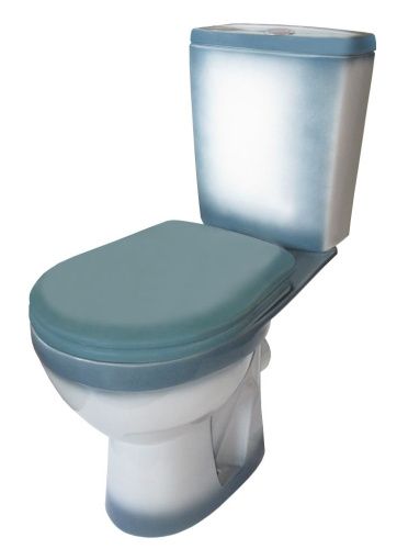 Унитаз-компакт напольный с бачком Rosa Рио Вн УнЗ314 зеленый с сиденьем каскадный смыв