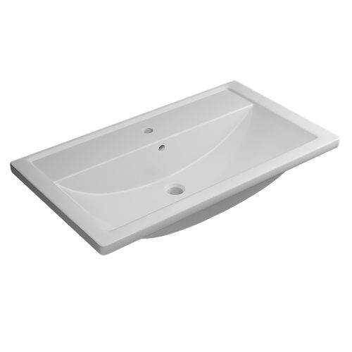 Раковина из литьевого мрамора Uperwood Foster 291020342 80х46 полувстраиваемая цвет белый