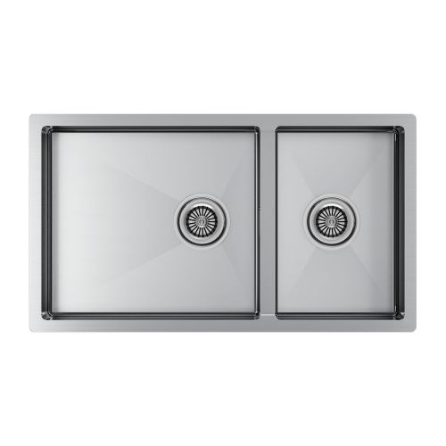 Кухонная мойка Paulmark GERBERG 78/2S UNI PM227844-BS 44х39 цвет брашированная нержавеющая сталь поверхность матовая