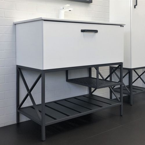 Тумба с раковиной Comforty Бредфорд 00-00009955CF 91х47х87 напольная цвет белый