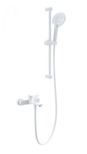 Душевой гарнитур со смесителем Wonzon & Woghand WW-C2036-MW настенный белый