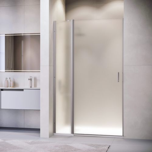 Душевая дверь RGW Leipzig 351200410-210 100х195 стекло матовое профиль сатин