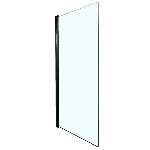 Душевая шторка на ванну Jacob Delafon Struktura E6D042-BL 80x140 стекло прозрачное профиль черный ориентация универсальная